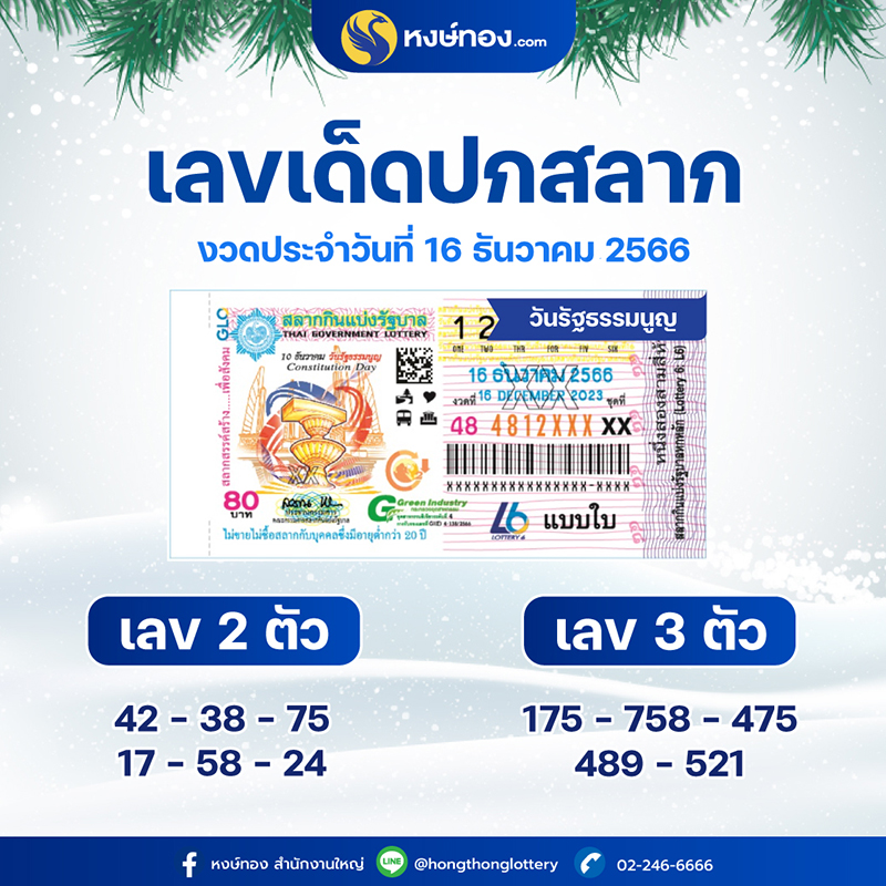 เลขเด็ดปกสลาก_16_ธันวาคม_2566