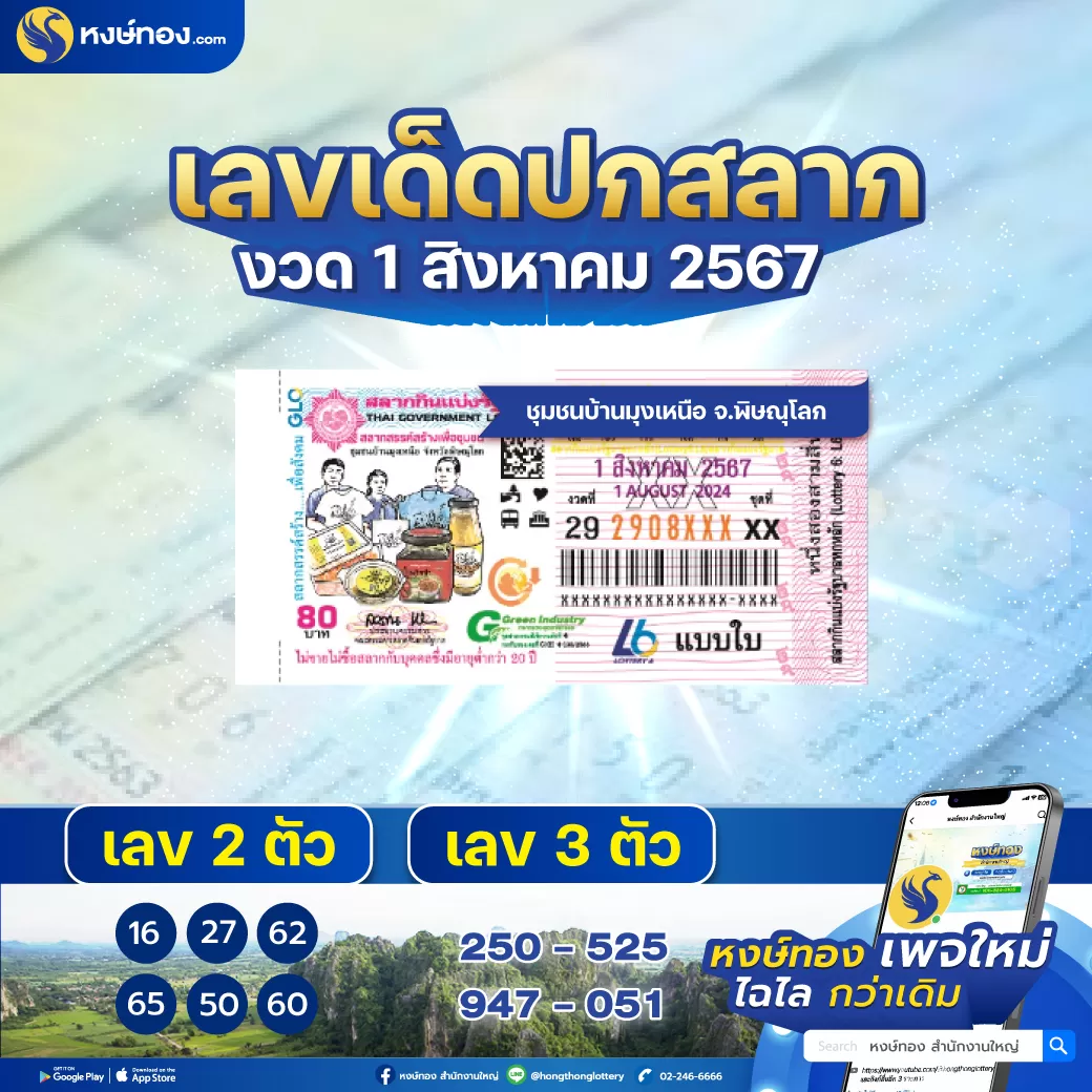 เลขเด็ดปกสลาก_1_สิงหาคม_2567