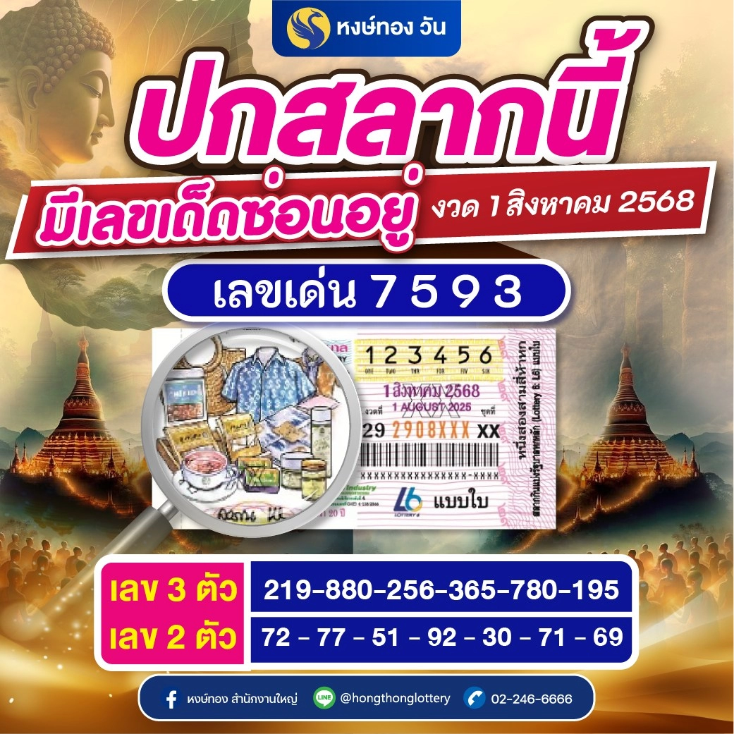เลขปกสลากพารวย_งวด_1_สิงหาคม_2568
